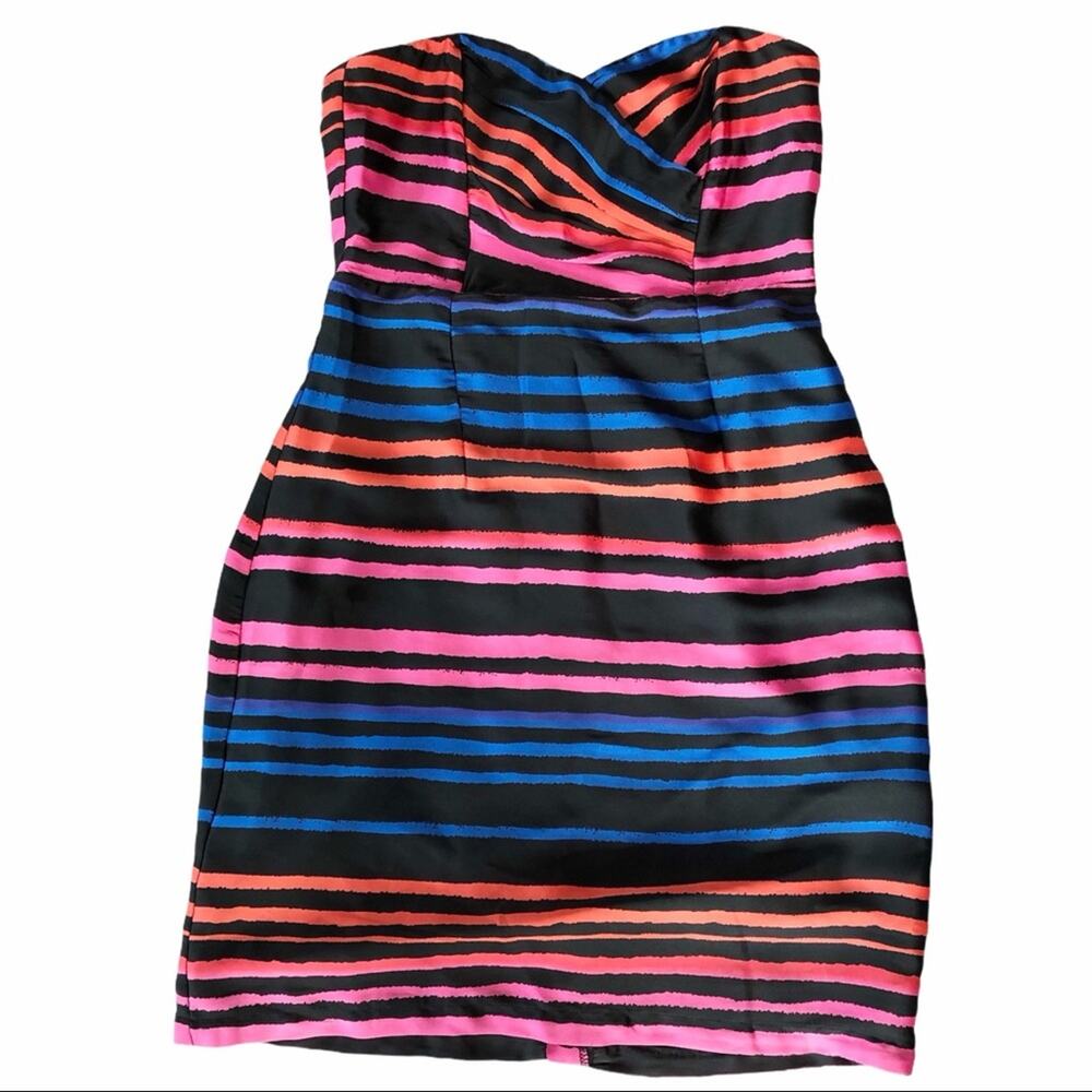 H&M Strapless Striped Cocktail Dress,  size 8